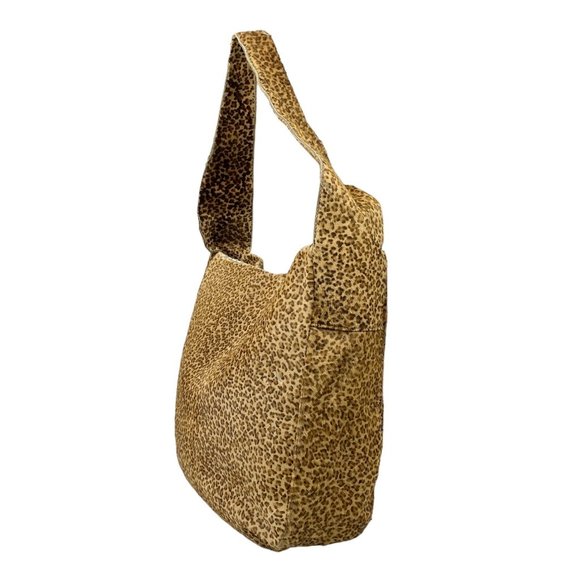 Vintage BOTTEGA VENETA Handbag Brown Animal Print Tote Bag Made in Italy Auth - Picture 7 of 10